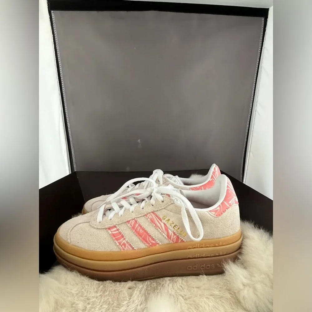 Adidas Gazelle Putty Mauve Cloud Women's Cream and T Pink Sneakers Sz 4.5 NWOT